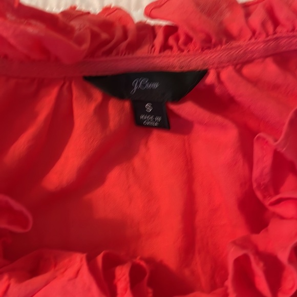 J.Crew women orange sleeveless top with button neck size small - Picture 2 of 5